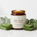 Beef Tallow Face Cream 4oz Grass-Fed with Aloe Vera & Hyaluronic Acid - Deep